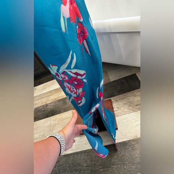 NWT Free People Gorgeous Floral Silky Slip Dress W/Embroidered Cutouts S - Picture 10 of 17